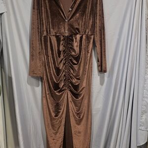 Amazon Women's Long Sleeve Brown Dress